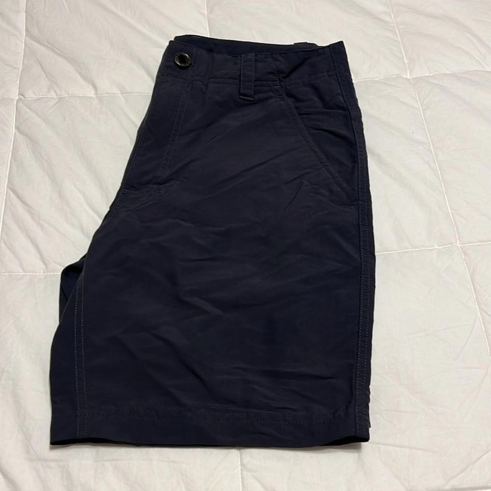 ExOfficio Navy Blue/Grey Nylon Cargo Shorts Men's Size 30 Hiking Travel - Picture 2 of 7